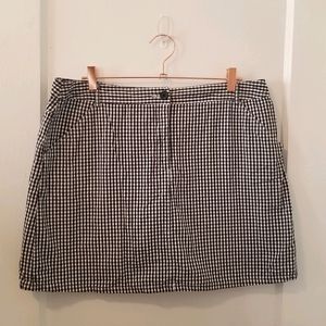 Black & White Plaid Gingham Skort Size 16